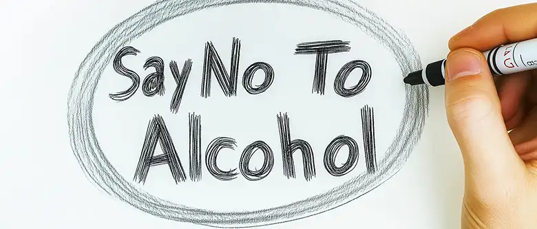sign that says say no to alcohol