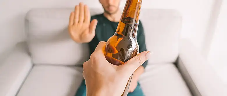 No alcohol young man.