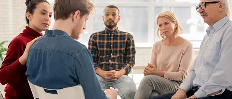 friends sitting down