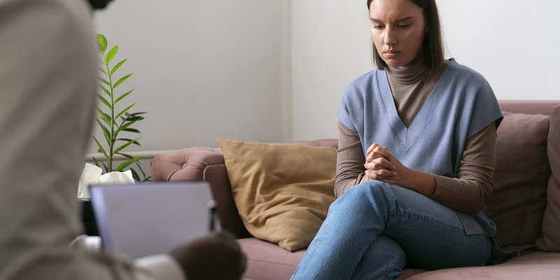 woman receiving advice during therapy