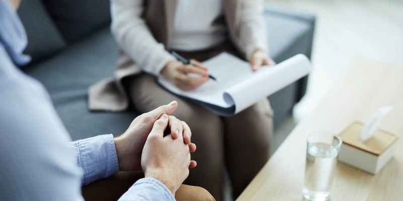 Therapist conducting psychotherapy